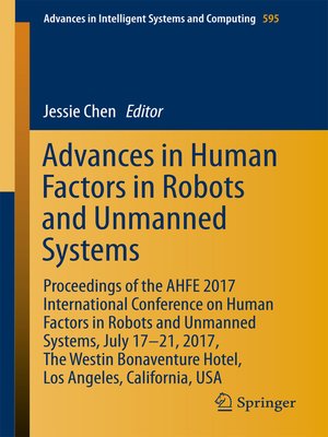 cover image of Advances in Human Factors in Robots and Unmanned Systems